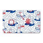 Nautical Cats Seamless Pattern Magnet (Rectangular) Front