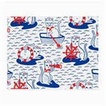 Nautical Cats Seamless Pattern Small Glasses Cloth Front