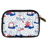 Nautical Cats Seamless Pattern Digital Camera Leather Case Back