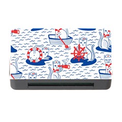 Nautical Cats Seamless Pattern Memory Card Reader With Cf by Jancukart