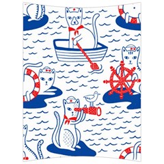 Nautical Cats Seamless Pattern Back Support Cushion