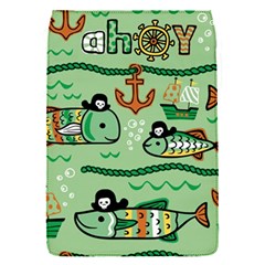 Seamless Pattern Fishes Pirates Cartoon Removable Flap Cover (s)