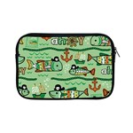 Seamless Pattern Fishes Pirates Cartoon Apple iPad Mini Zipper Cases Front