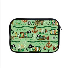 Seamless Pattern Fishes Pirates Cartoon Apple Macbook Pro 15  Zipper Case