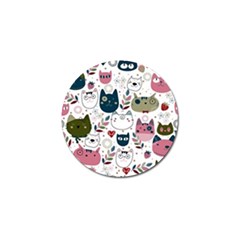 Pattern With Cute Cat Heads Golf Ball Marker (4 Pack)