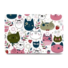 Pattern With Cute Cat Heads Plate Mats