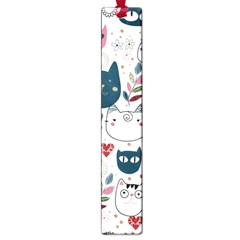 Pattern With Cute Cat Heads Large Book Marks by Jancukart