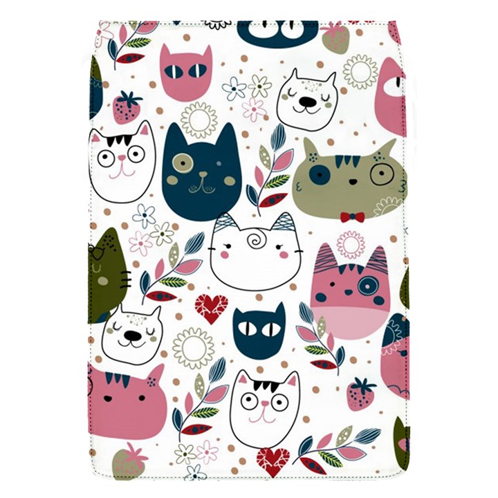 Pattern With Cute Cat Heads Removable Flap Cover (S)