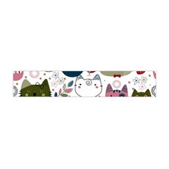 Pattern With Cute Cat Heads Flano Scarf (mini)