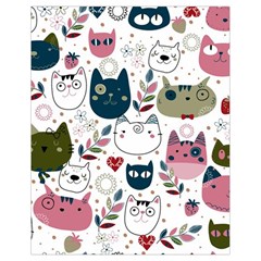 Pattern With Cute Cat Heads Drawstring Bag (small)