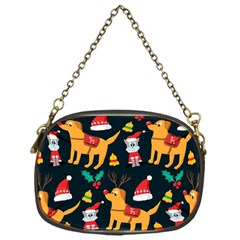 Funny Christmas Pattern Background Chain Purse (one Side) by Jancukart