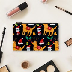 Funny Christmas Pattern Background Cosmetic Bag (small) by Jancukart