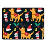 Funny Christmas Pattern Background Fleece Blanket (Small) 50 x40  Blanket Front