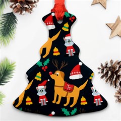 Funny Christmas Pattern Background Ornament (christmas Tree) 