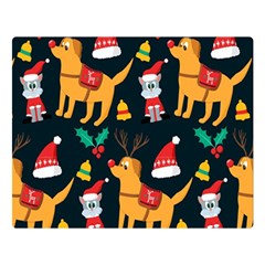 Funny Christmas Pattern Background Double Sided Flano Blanket (large) 