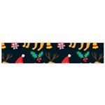 Funny Christmas Pattern Background Small Flano Scarf Front