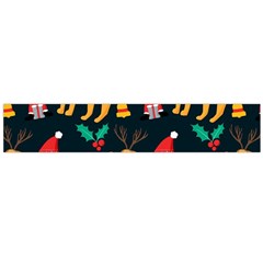 Funny Christmas Pattern Background Large Flano Scarf 