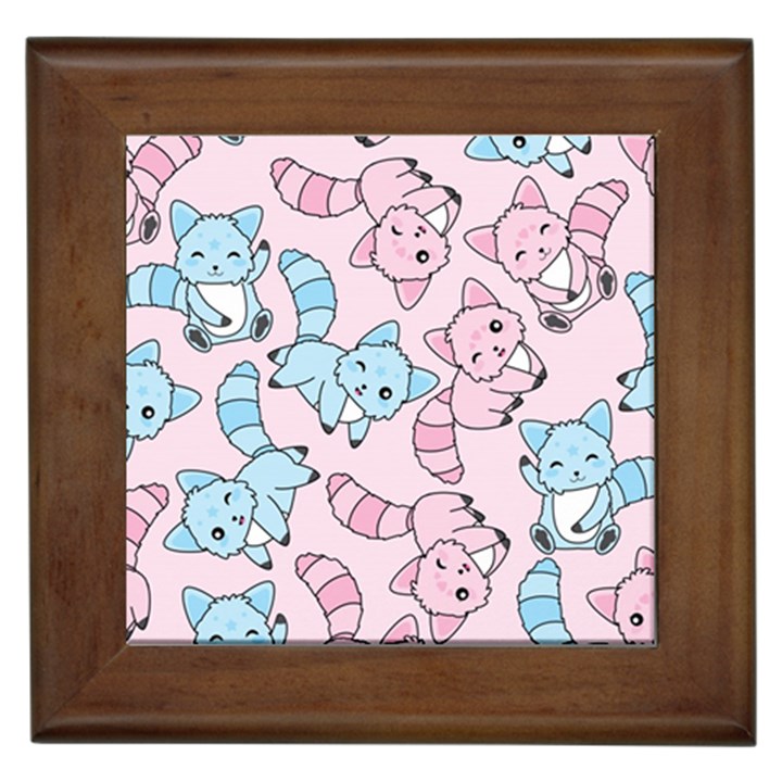 Children Pattern Design Framed Tile