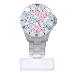 Children Pattern Design Plastic Nurses Watch Front