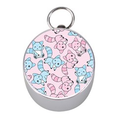 Children Pattern Design Mini Silver Compasses