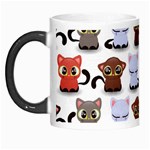 Seamless Pattern With Cute Little Kittens Various Color Morph Mug Left