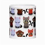 Seamless Pattern With Cute Little Kittens Various Color Morph Mug Center