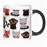 Seamless Pattern With Cute Little Kittens Various Color Morph Mug Right