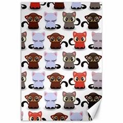 Seamless Pattern With Cute Little Kittens Various Color Canvas 12  X 18 