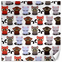 Seamless Pattern With Cute Little Kittens Various Color Canvas 20  X 20 