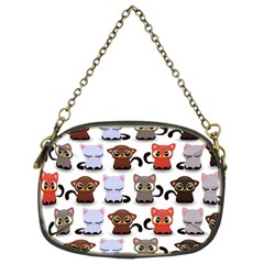 Seamless Pattern With Cute Little Kittens Various Color Chain Purse (two Sides) by Jancukart