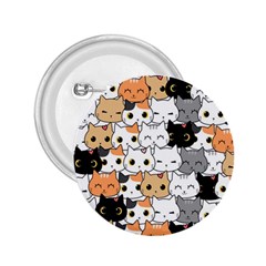 Cute-cat-kitten-cartoon-doodle-seamless-pattern 2 25  Buttons by Jancukart