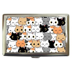 Cute-cat-kitten-cartoon-doodle-seamless-pattern Cigarette Money Case