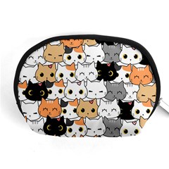 Cute-cat-kitten-cartoon-doodle-seamless-pattern Accessory Pouch (medium) by Jancukart