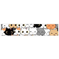 Cute-cat-kitten-cartoon-doodle-seamless-pattern Small Flano Scarf