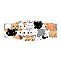 Cute-cat-kitten-cartoon-doodle-seamless-pattern Stretchable Headband by Jancukart