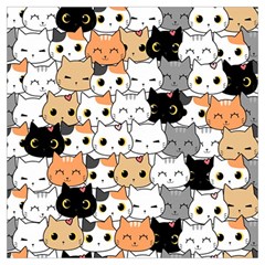 Cute-cat-kitten-cartoon-doodle-seamless-pattern Lightweight Scarf 