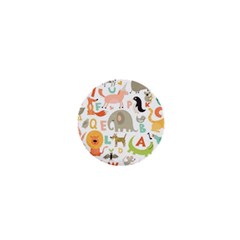 Children Alphabet Seamless Pattern 1  Mini Buttons