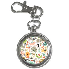 Children Alphabet Seamless Pattern Key Chain Watches