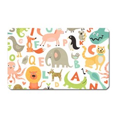 Children Alphabet Seamless Pattern Magnet (rectangular)