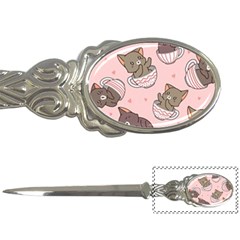 Seamless Pattern Adorable Cat Inside Cup Letter Opener by Jancukart