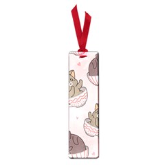 Seamless Pattern Adorable Cat Inside Cup Small Book Marks