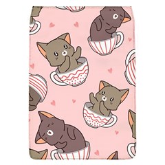 Seamless Pattern Adorable Cat Inside Cup Removable Flap Cover (l)