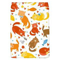 Seamless Pattern With Kittens White Background Removable Flap Cover (l)