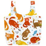 Seamless Pattern With Kittens White Background Full Print Recycle Bag (XXXL) Front