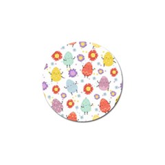 Easter Seamless Pattern With Cute Eggs Flowers Golf Ball Marker (4 Pack) by Jancukart