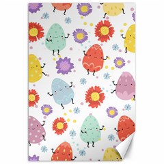 Easter Seamless Pattern With Cute Eggs Flowers Canvas 20  X 30  by Jancukart