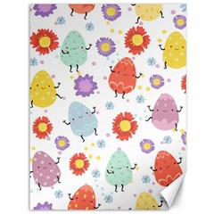 Easter Seamless Pattern With Cute Eggs Flowers Canvas 36  X 48  by Jancukart