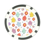 Easter Seamless Pattern With Cute Eggs Flowers Poker Chip Card Guard Front