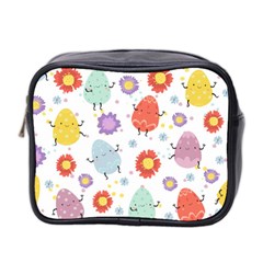 Easter Seamless Pattern With Cute Eggs Flowers Mini Toiletries Bag (two Sides)