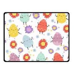 Easter Seamless Pattern With Cute Eggs Flowers Fleece Blanket (small) by Jancukart